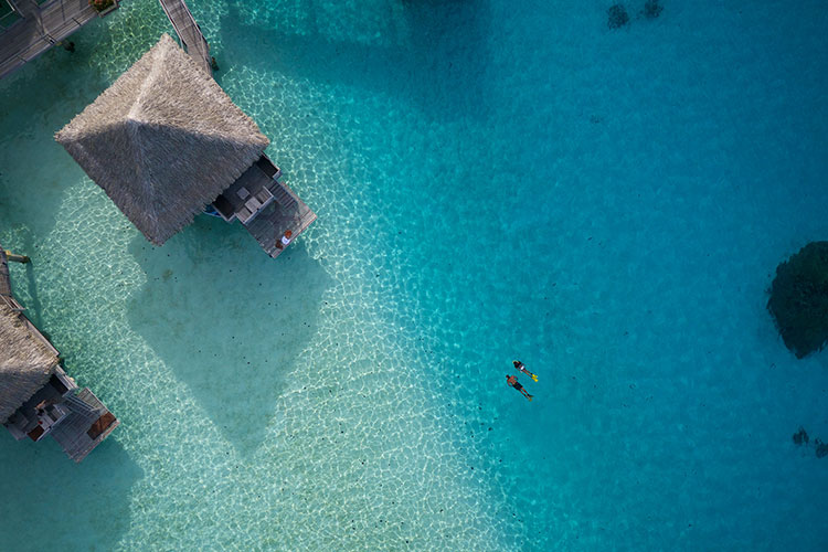 Green Landscapes and crystal clear Lagoon - Intercontinental Bora Bora Le Moana Resort